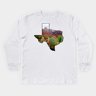 Prickly Pear State Kids Long Sleeve T-Shirt